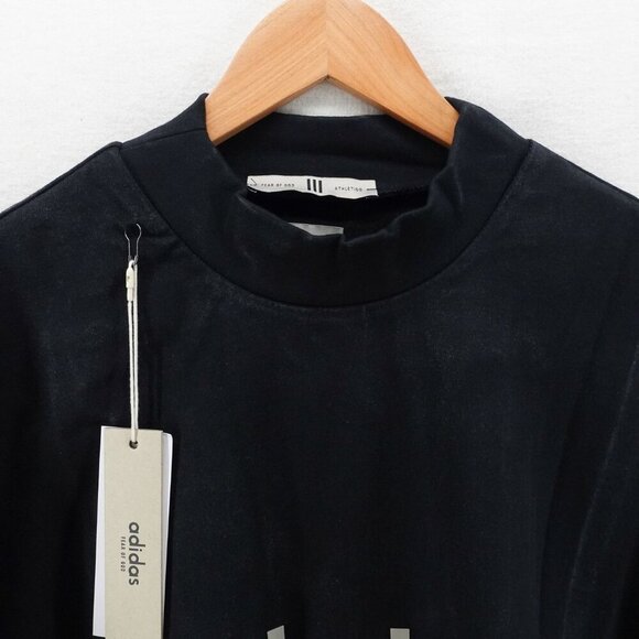 Fear of God Men's Athletics Heavy Jersey 3/4 Mock Tee Shirt Black L - Picture 4 of 12